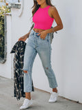 Sleeveless Halter Neck Tank Crop Tops - REORIA