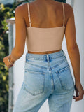 Adjustable Spaghetti Strap Seamless Camisole Crop Tops - REORIA