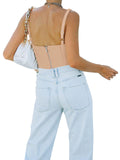Sleeveless Bustier Crop Tank Tops