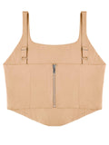 Sleeveless Bustier Crop Tank Tops