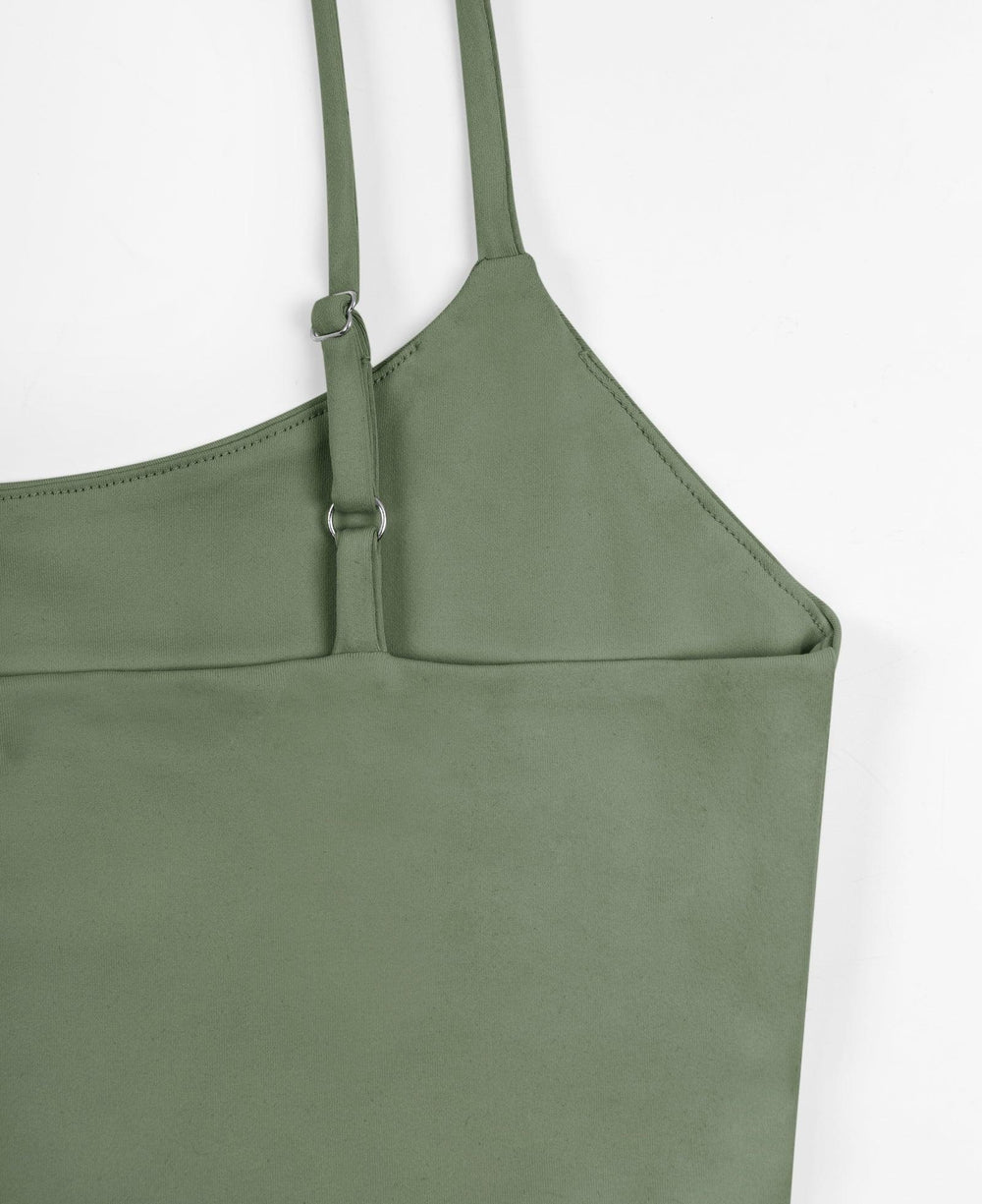 Adjustable Spaghetti Strap Seamless Camisole Crop Tops - REORIA