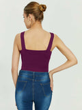 Tranquil Shores Square Neck Bodysuits Tops