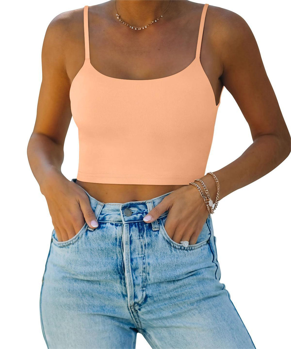 Adjustable Spaghetti Strap Seamless Camisole Crop Tops – REORIA