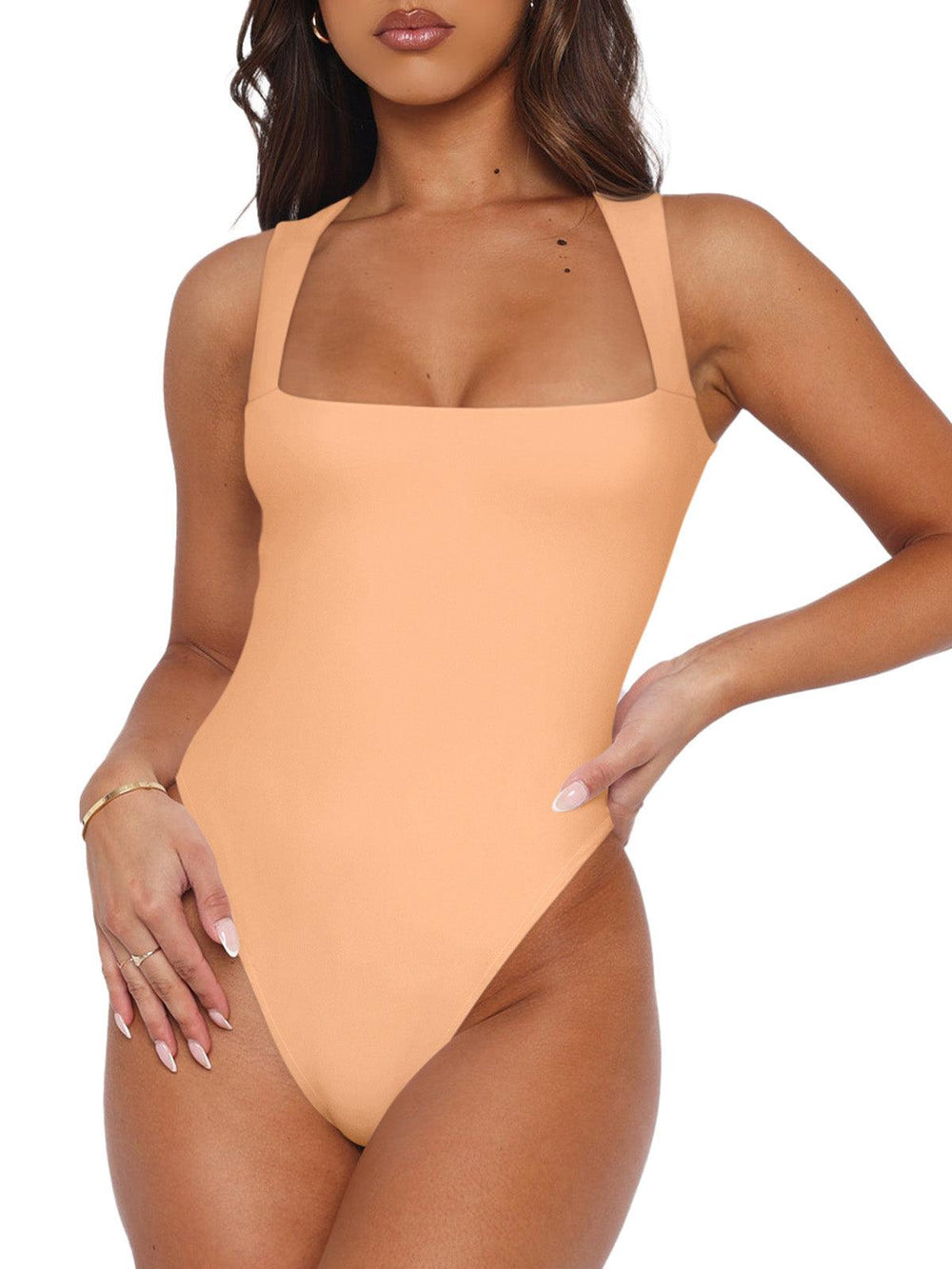 Fantasy Waves Square Neck Bodysuit - REORIA