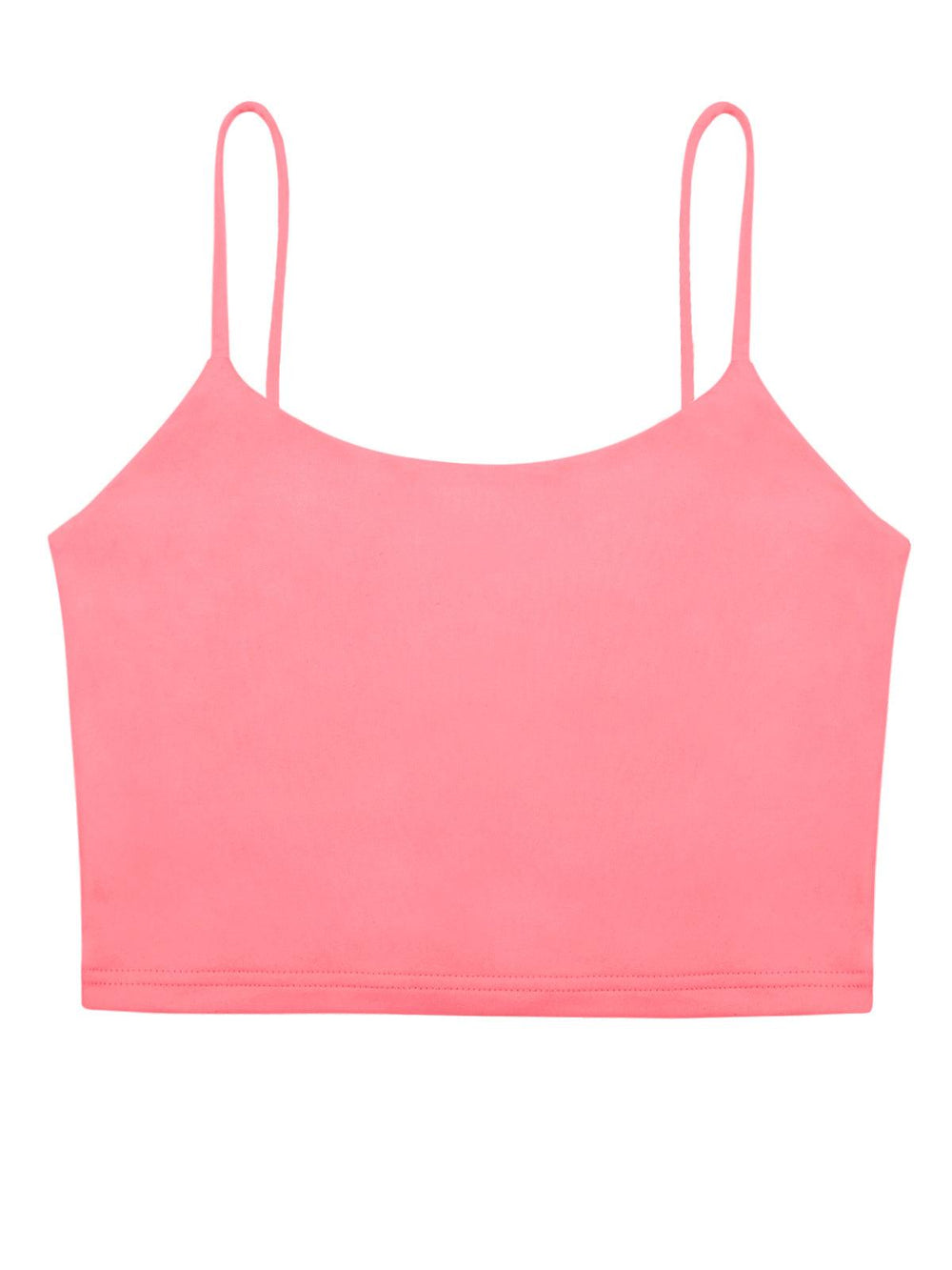 Adjustable Spaghetti Strap Seamless Camisole Crop Tops - REORIA