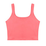 Square Neck Seamless Sleeveless Crop Tops - REORIA