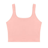 Square Neck Seamless Sleeveless Crop Tops - REORIA
