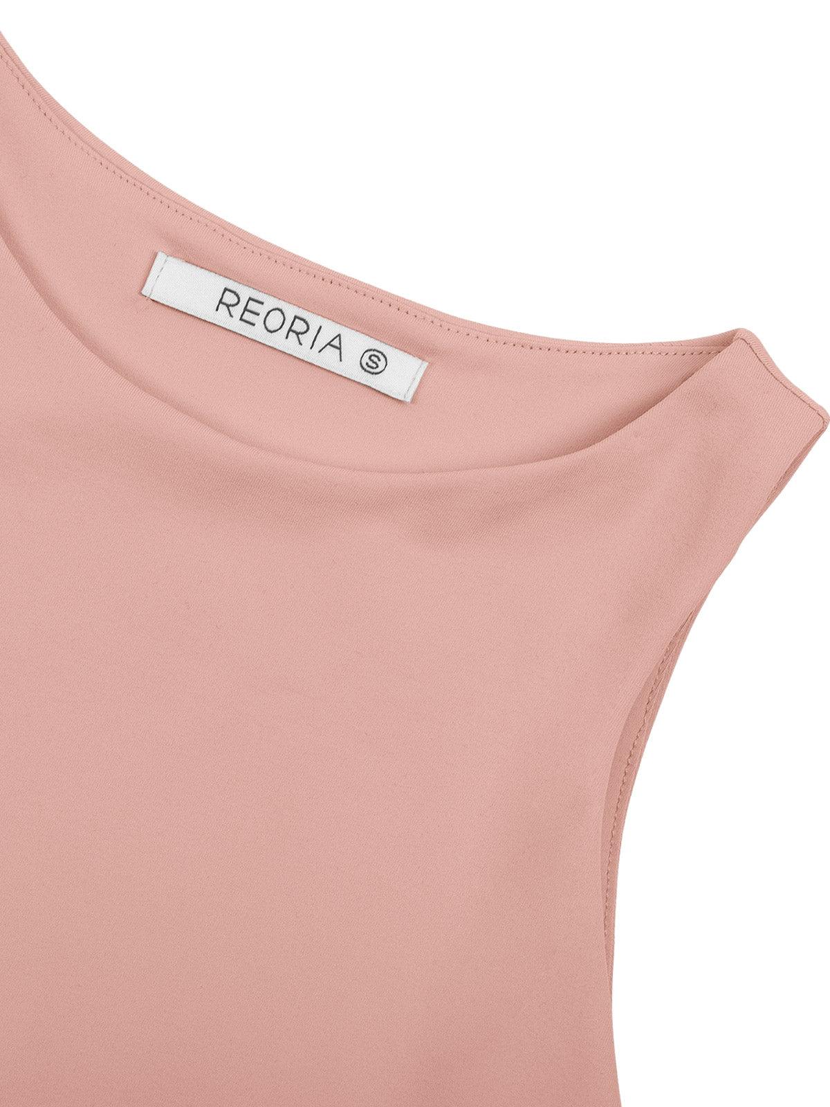 Sleeveless Halter Neck Tank Crop Tops - REORIA