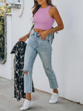 Sleeveless Halter Neck Tank Crop Tops - REORIA