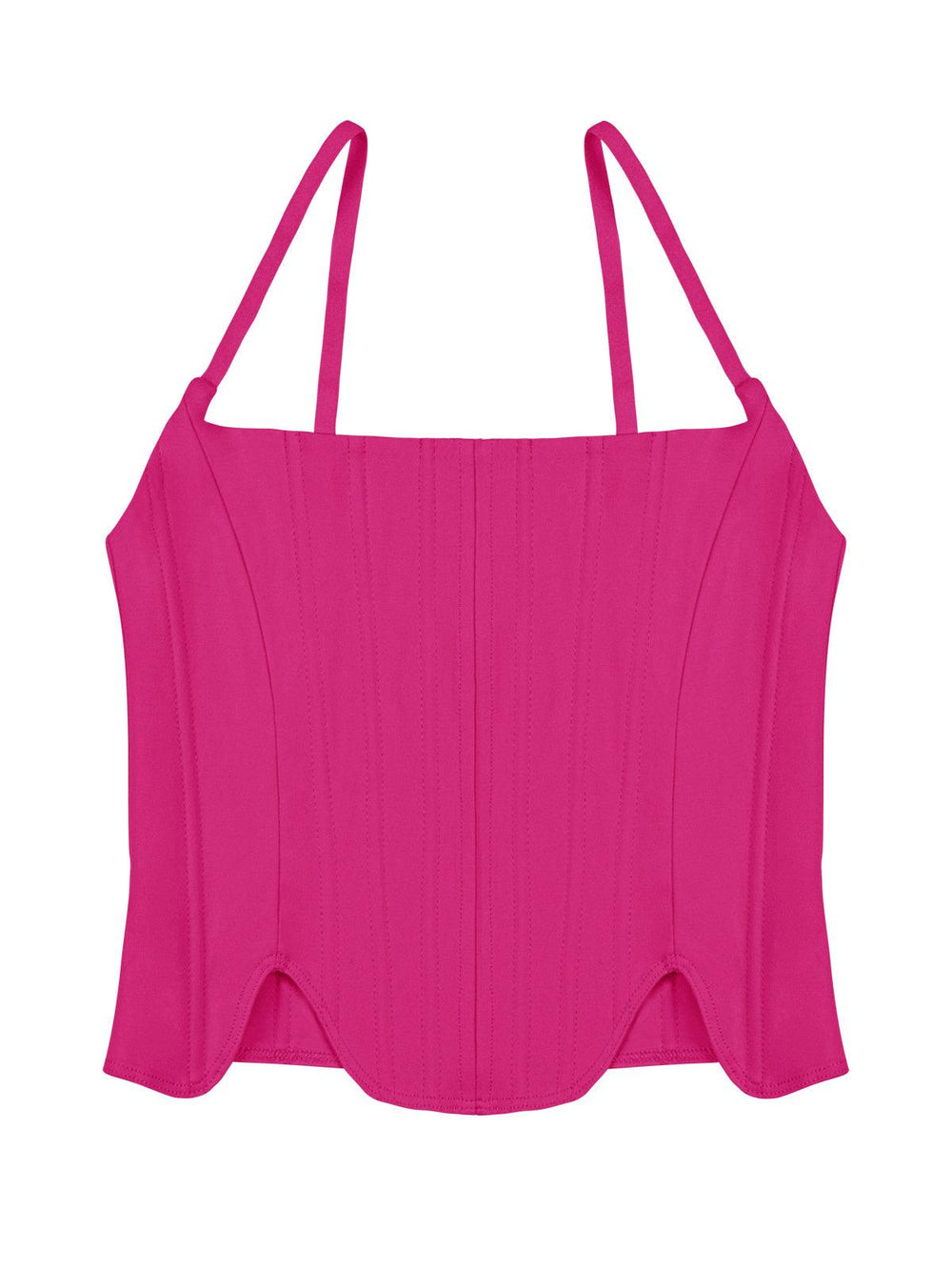 Sculpted Grace Spaghetti Strap Top - REORIA