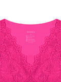Midnight Elegance Lace V-Neck Crop Top - REORIA