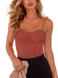Glamorous Illusion Spaghetti Strap Bodysuit - REORIA