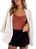 Glamorous Illusion Spaghetti Strap Bodysuit - REORIA