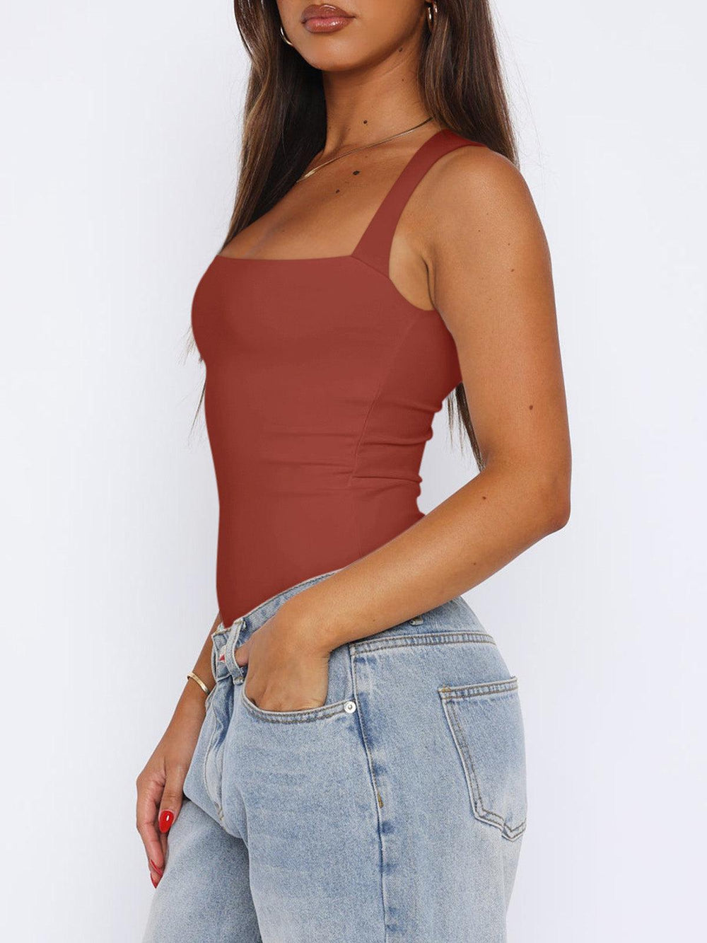 Fantasy Waves Square Neck Bodysuit - REORIA