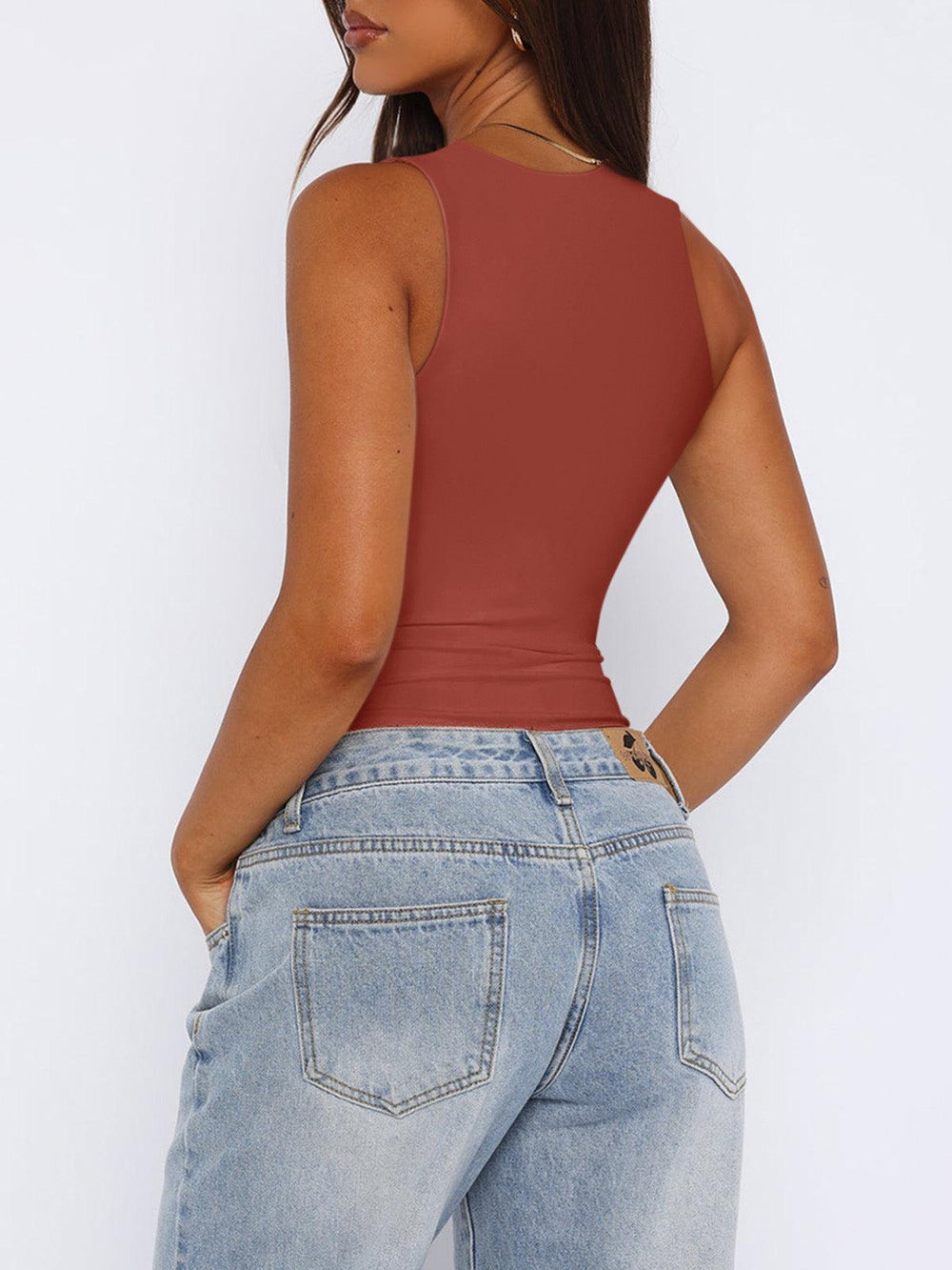 Fantasy Waves Square Neck Bodysuit - REORIA