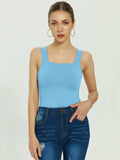 Tranquil Shores Square Neck Bodysuits Tops