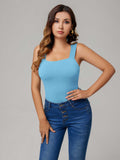 Tranquil Shores Square Neck Bodysuits Tops