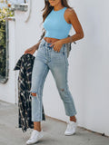 Sleeveless Halter Neck Tank Crop Tops - REORIA