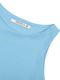 Sleeveless Halter Neck Tank Crop Tops - REORIA