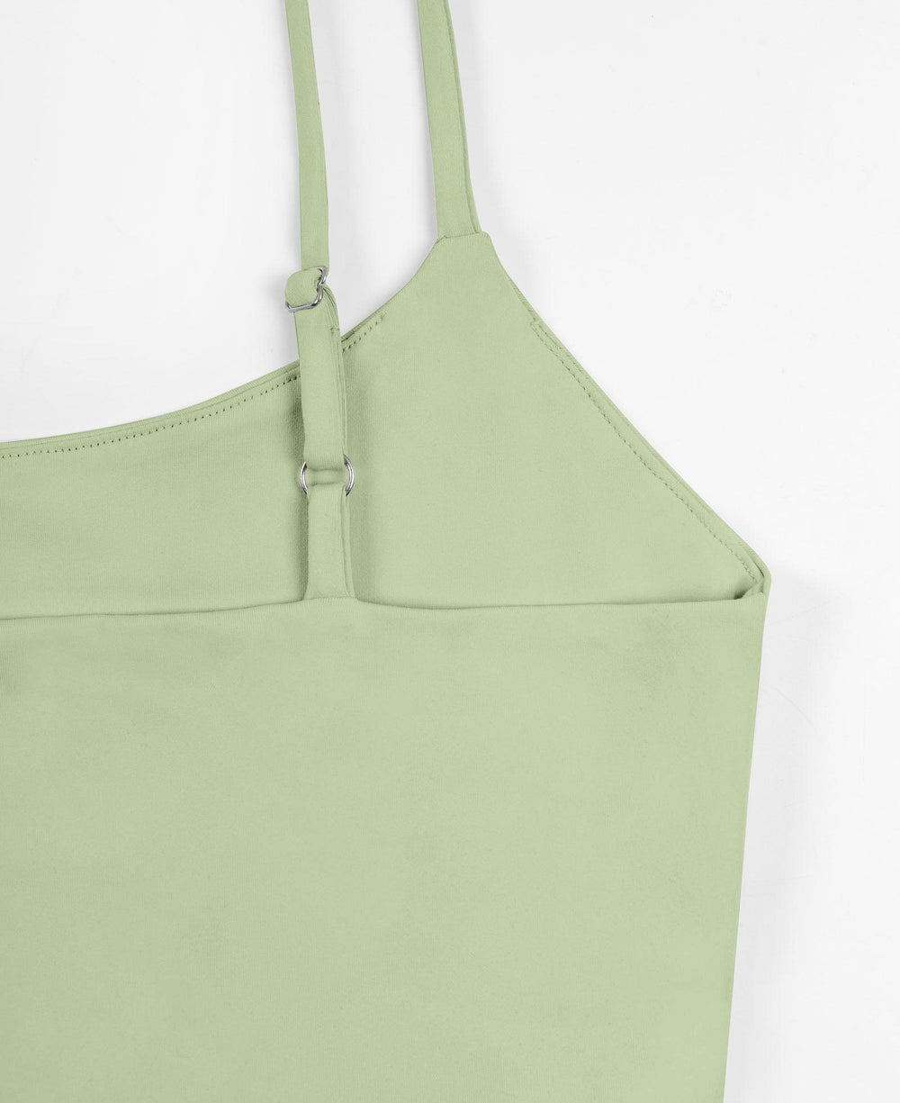 Adjustable Spaghetti Strap Seamless Camisole Crop Tops - REORIA