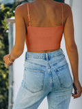 Adjustable Spaghetti Strap Seamless Camisole Crop Tops - REORIA