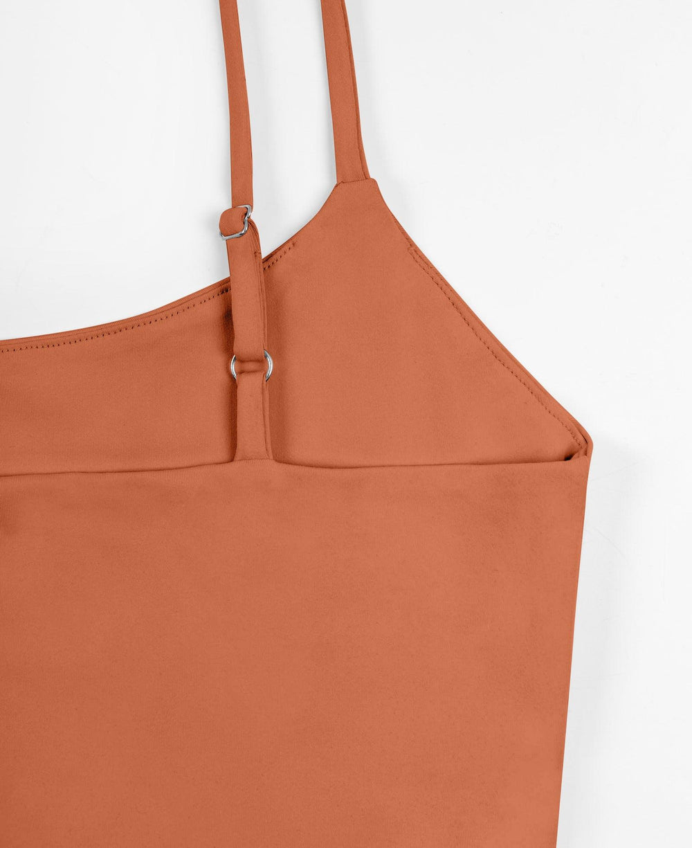 Adjustable Spaghetti Strap Seamless Camisole Crop Tops - REORIA