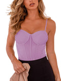 Glamorous Illusion Spaghetti Strap Bodysuit - REORIA