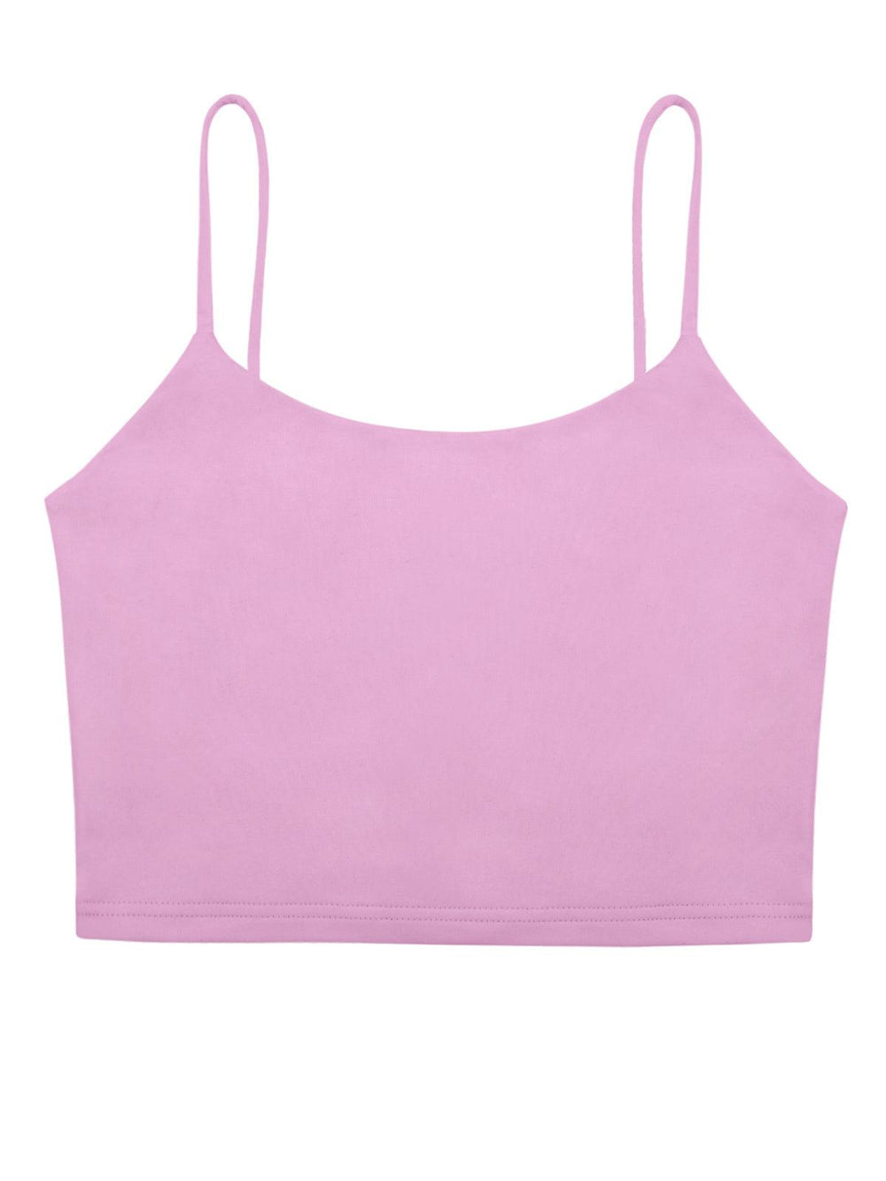 Adjustable Spaghetti Strap Seamless Camisole Crop Tops - REORIA