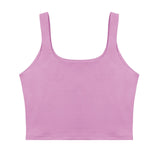 Square Neck Seamless Sleeveless Crop Tops - REORIA