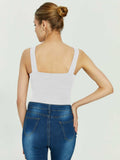 Tranquil Shores Square Neck Bodysuits Tops