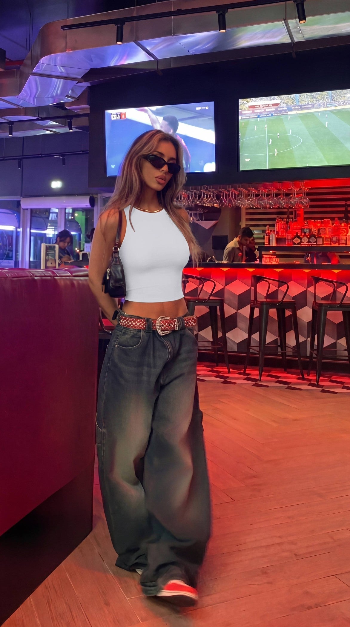 Sleeveless Halter Neck Tank Crop Tops