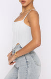 Sculpted Grace Spaghetti Strap Top - REORIA
