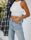 Sleeveless Halter Neck Tank Crop Tops - REORIA