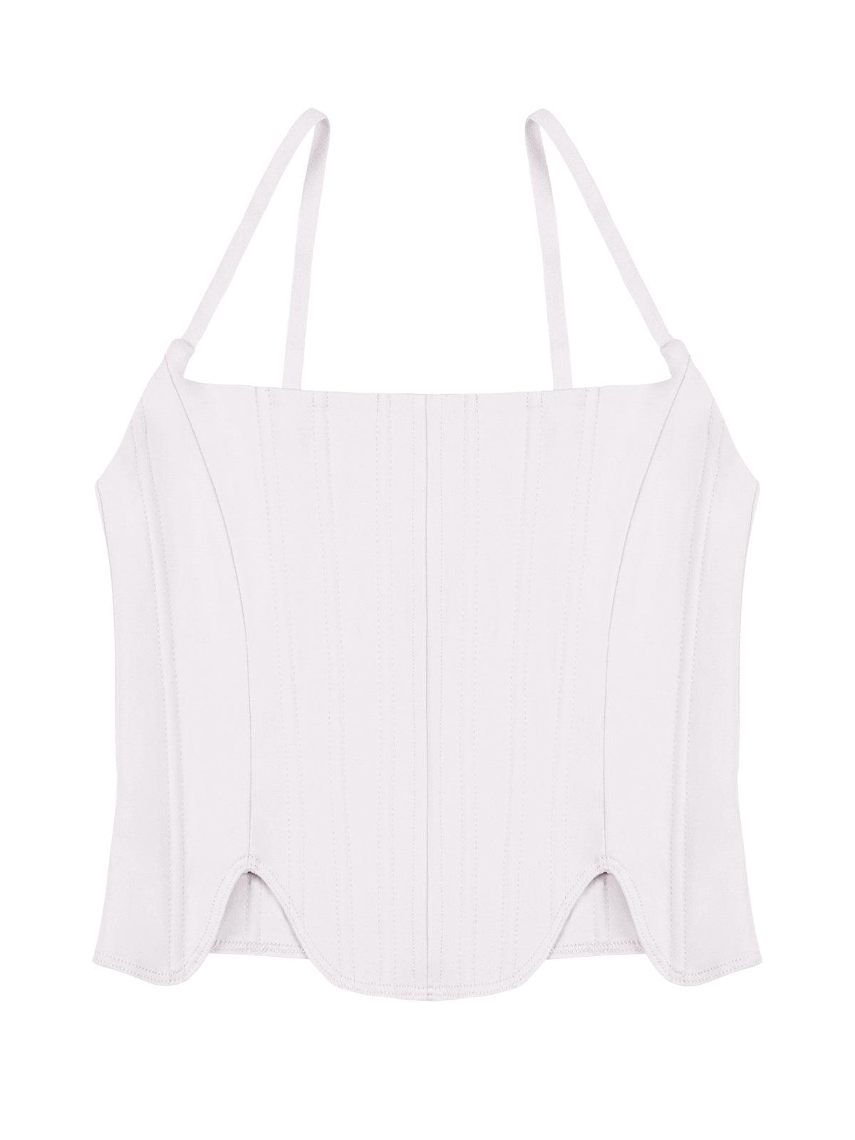 Sculpted Grace Spaghetti Strap Top - REORIA
