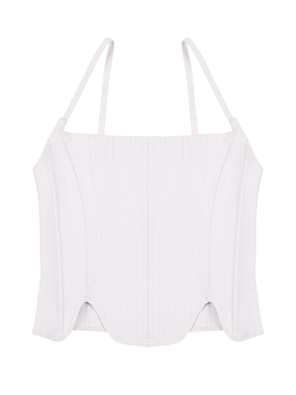 Sculpted Grace Spaghetti Strap Top - REORIA