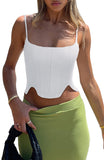Sculpted Grace Spaghetti Strap Top - REORIA