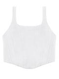 Sleeveless Bustier Crop Tank Tops