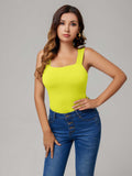 Tranquil Shores Square Neck Bodysuits Tops