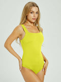 Tranquil Shores Square Neck Bodysuits Tops