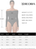 Alluring Asymmetrical Off - Shoulder Ruched Bodysuit - REORIA - B0DD3T9W9P