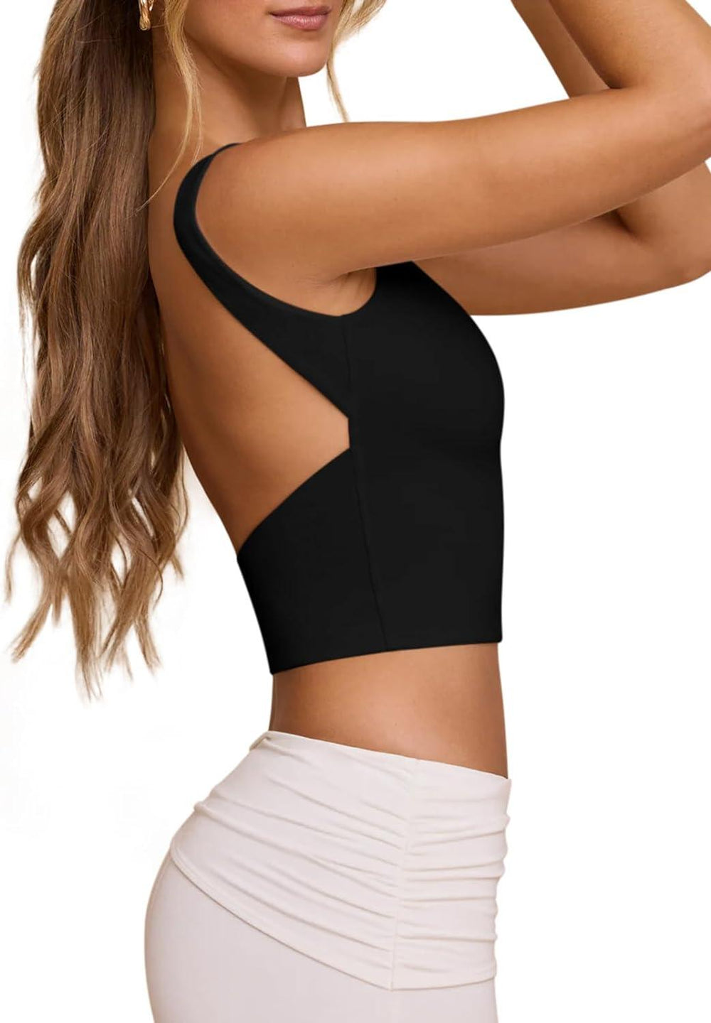 Backless Beauty Strappy Crop Top - REORIA - B0CSYF2NJK