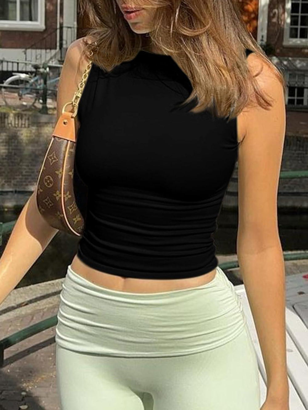 Backless Beauty Strappy Crop Top - REORIA - B0CSYF2NJK