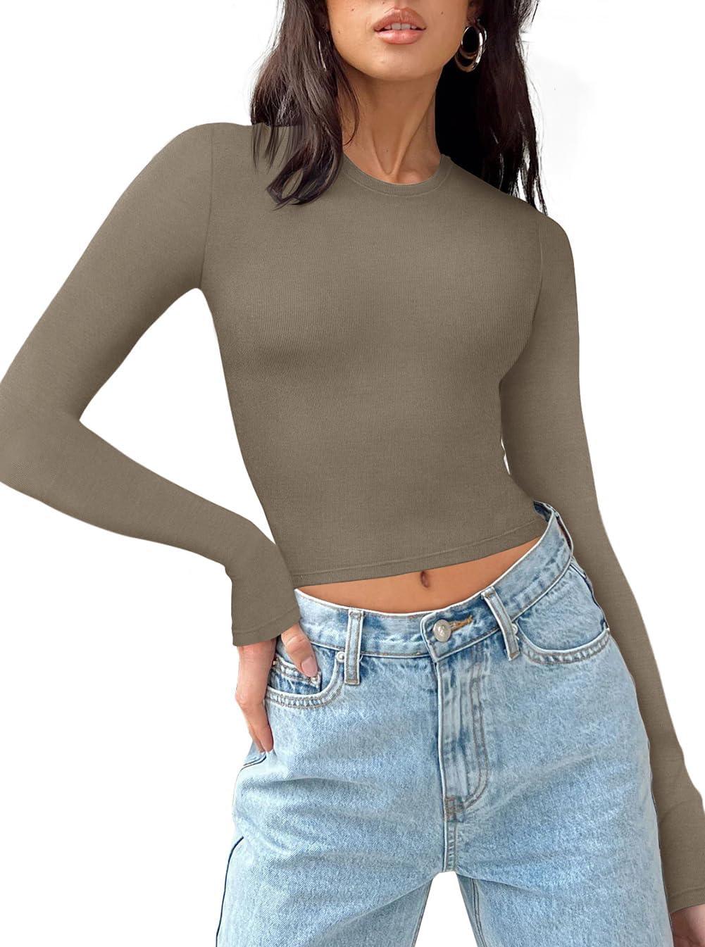 Celestial Vibes Ribbed Crop Top - REORIA - B0CPT4K685