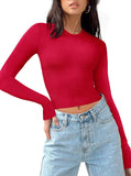 Celestial Vibes Ribbed Crop Top - REORIA - B0CPT76FS1
