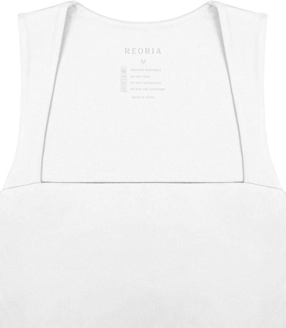 Chic Allure Square Neck Crop Top - REORIA - B0CS6G31ZH