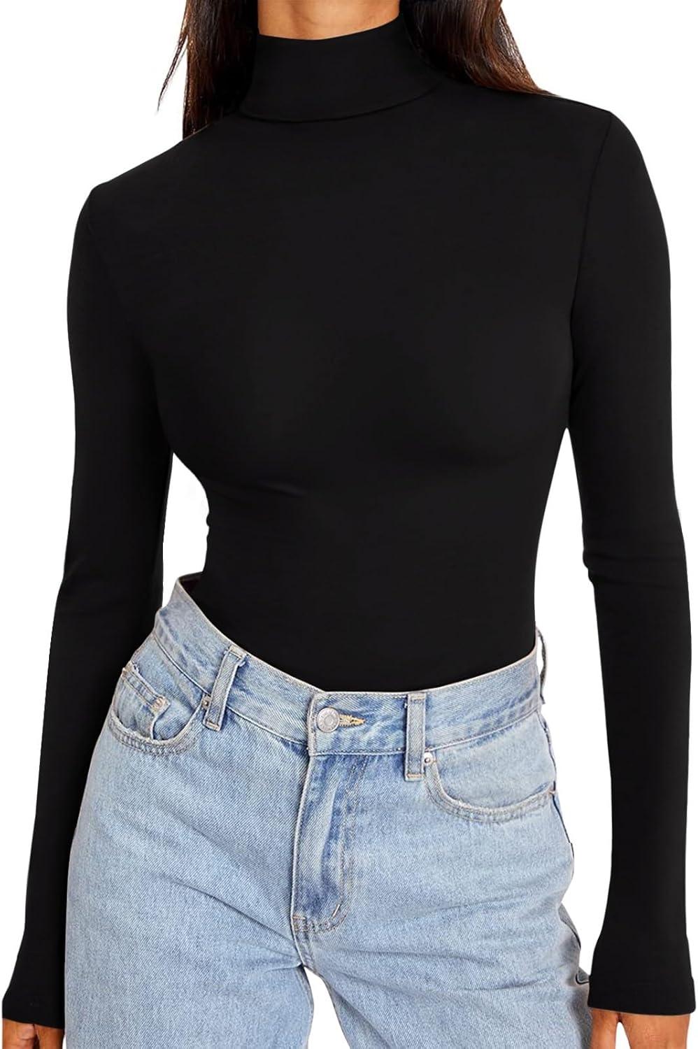 Endless Horizon Mock Neck Top - REORIA - B0DBD3Q747