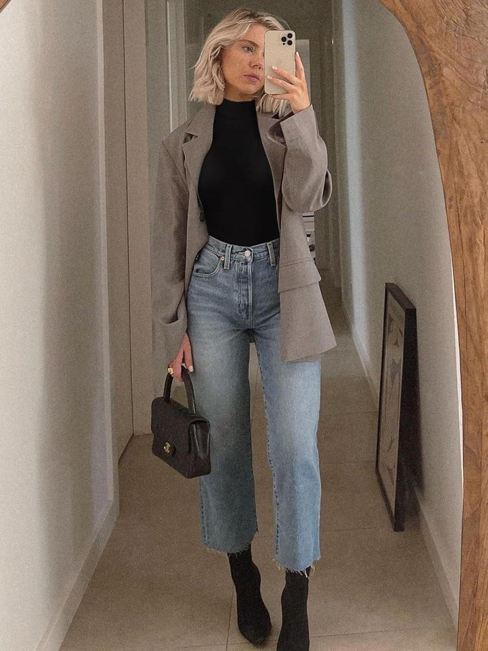 Endless Horizon Mock Neck Top - REORIA - B0DBD6L1WH