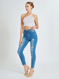 One Shoulder Backless Going Out Trendy Crop Tops