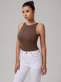 Ultimate Obsession Halter Neck Bodysuit-Coffee