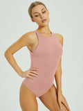 Ultimate Obsession Halter Neck Bodysuit-Pink